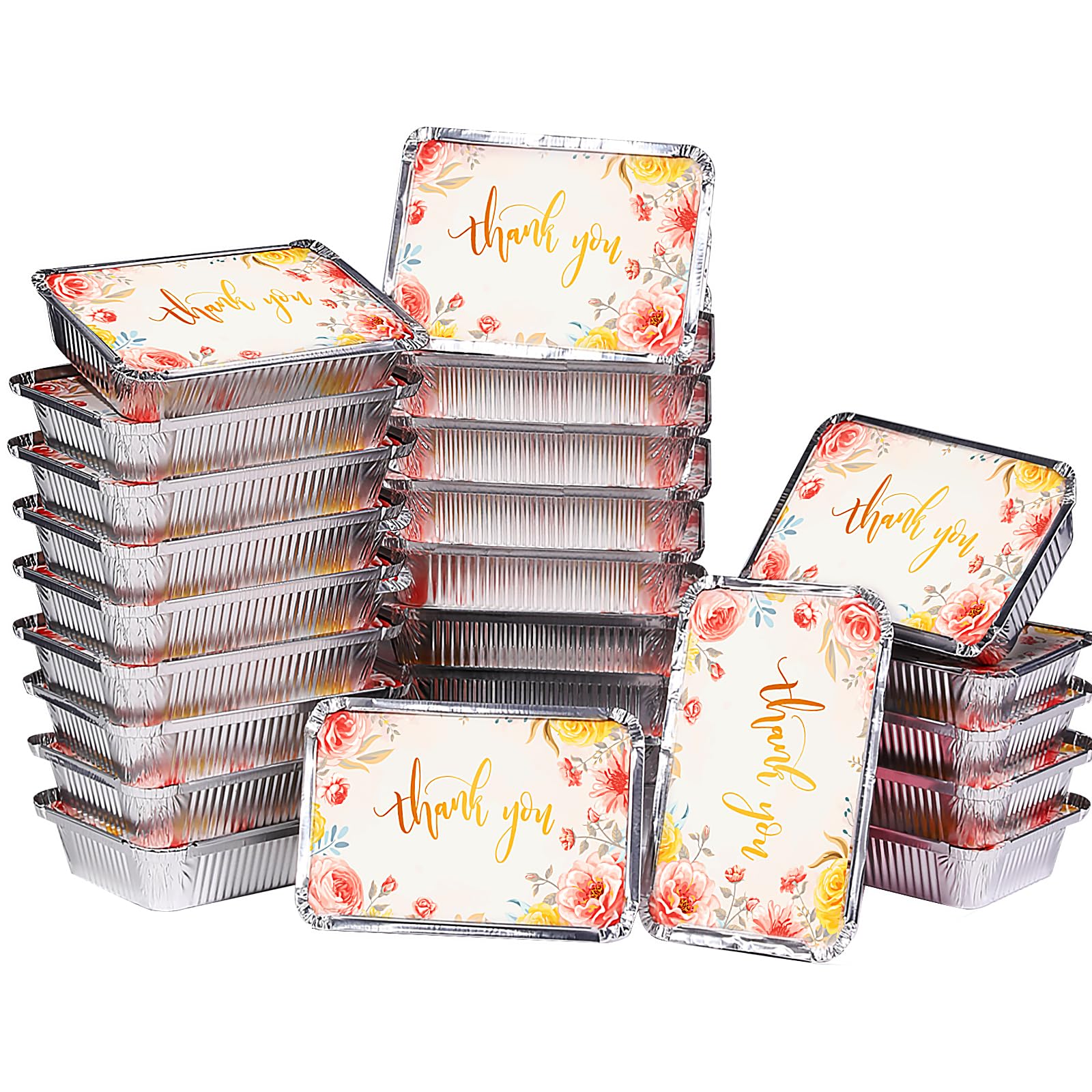 Amazon.com: 50 Pack Aluminum Pans with Lids Foil Pans with Covers